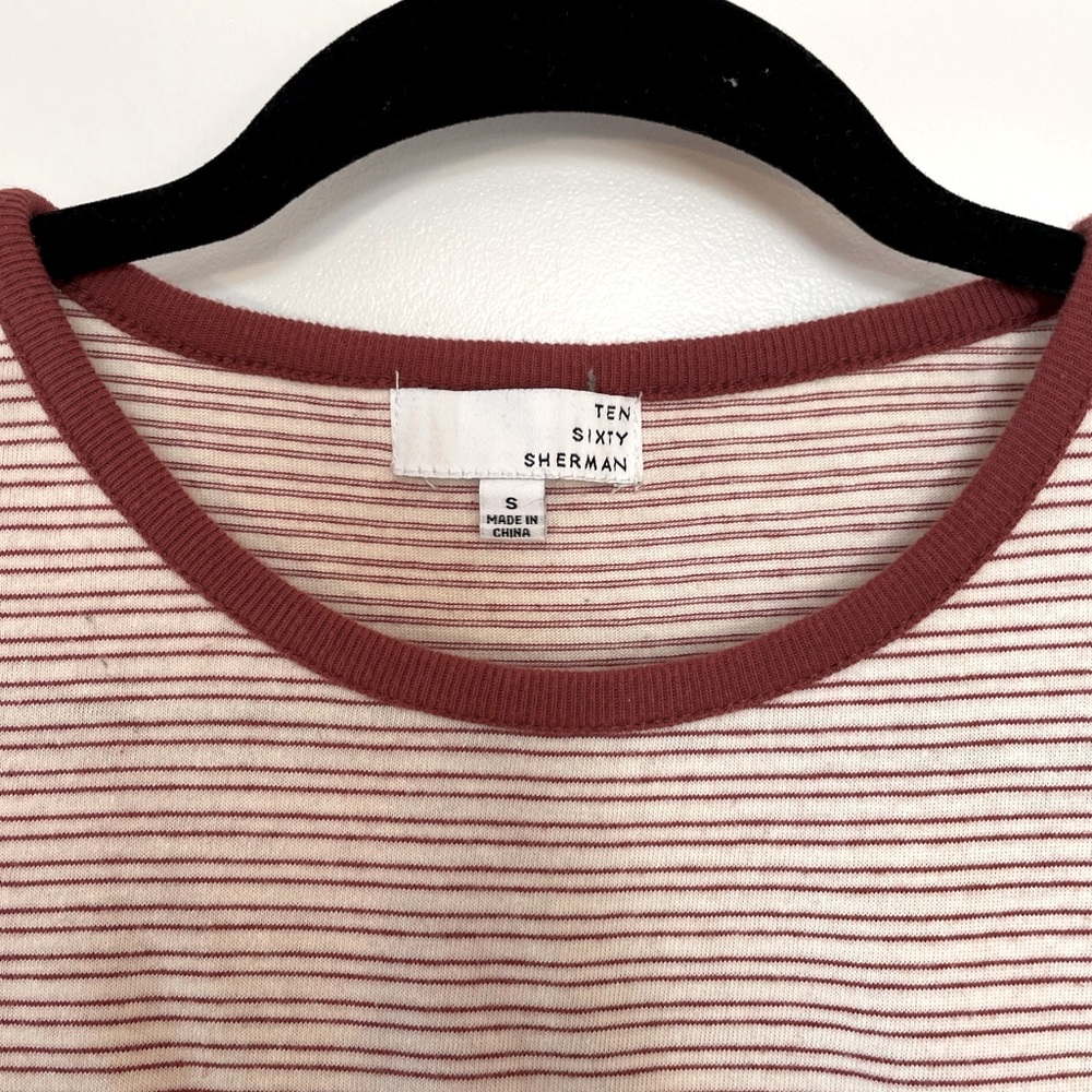 Ten Sixty Sherman Striped Ruffle Tee - Picture 4 of 6